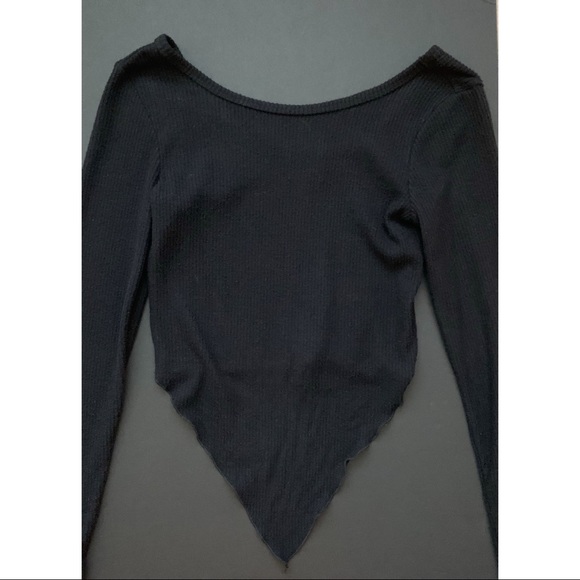 Forever 21 Long Sleeve Front Tie Crop Top - Picture 6 of 10